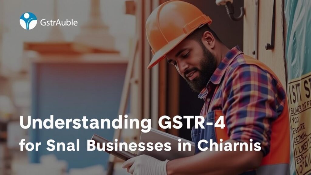 Understanding GSTR-4 for Small Businesses in Chennai